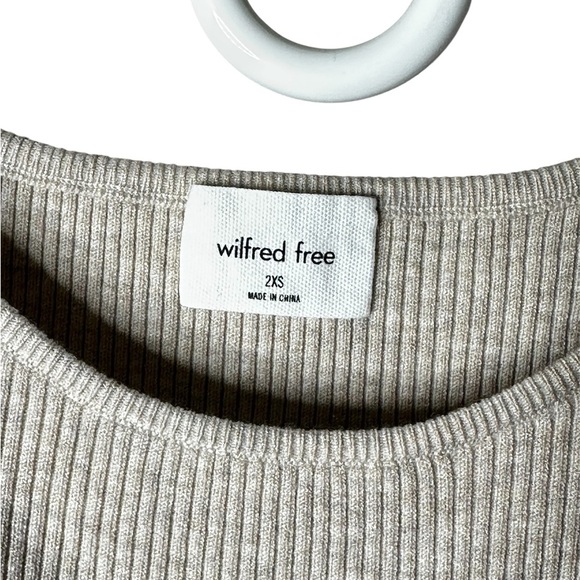 Wilfred Free ribbed Cut-Out Knit Tank Mini Dress Size XXS - Picture 5 of 5